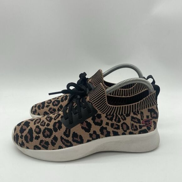 Womens Size 7.5 Skechers Ultra Flex Wild Expedition Shoes Leopard Print Sneakers - Picture 4 of 9
